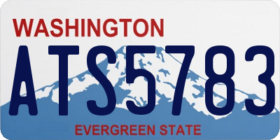 WA license plate ATS5783