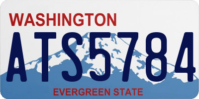 WA license plate ATS5784