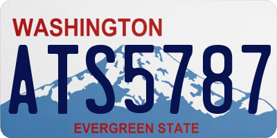 WA license plate ATS5787