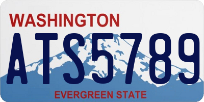 WA license plate ATS5789