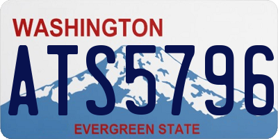 WA license plate ATS5796