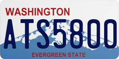 WA license plate ATS5800
