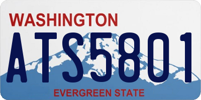 WA license plate ATS5801