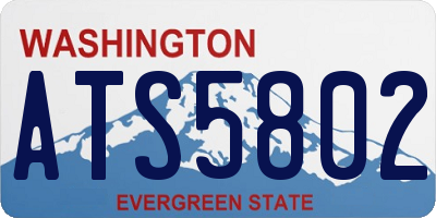 WA license plate ATS5802