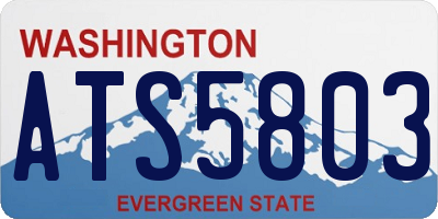 WA license plate ATS5803