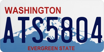 WA license plate ATS5804