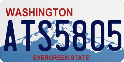 WA license plate ATS5805