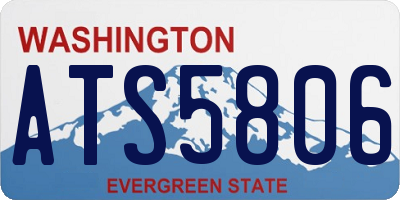 WA license plate ATS5806