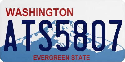 WA license plate ATS5807