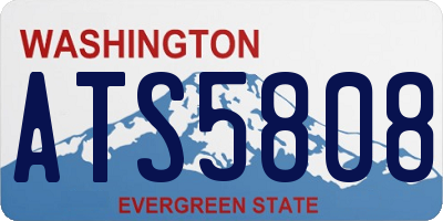 WA license plate ATS5808
