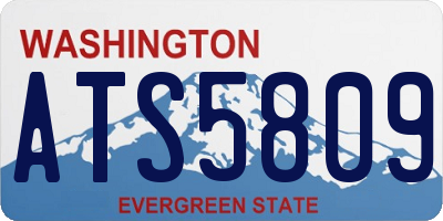 WA license plate ATS5809