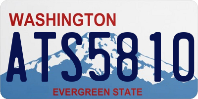 WA license plate ATS5810