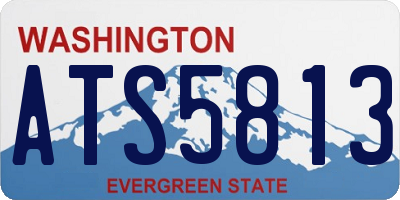 WA license plate ATS5813