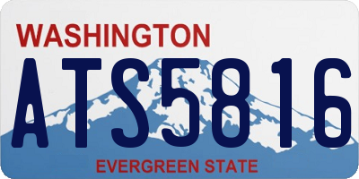 WA license plate ATS5816