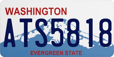 WA license plate ATS5818