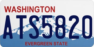WA license plate ATS5820
