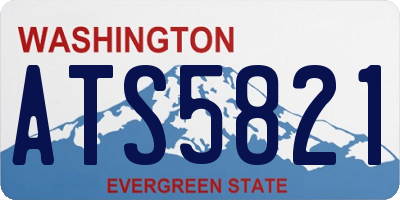 WA license plate ATS5821