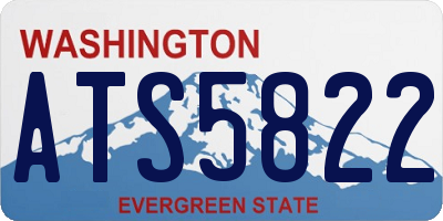 WA license plate ATS5822