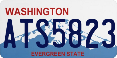 WA license plate ATS5823