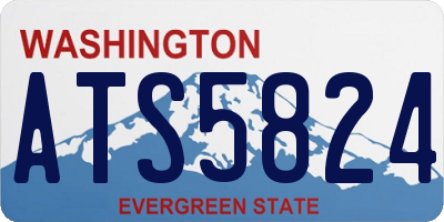 WA license plate ATS5824