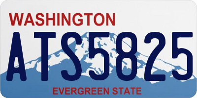 WA license plate ATS5825