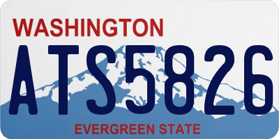WA license plate ATS5826