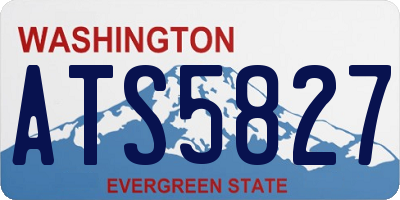 WA license plate ATS5827