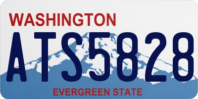 WA license plate ATS5828