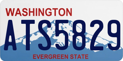 WA license plate ATS5829