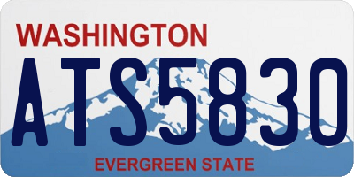 WA license plate ATS5830