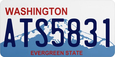 WA license plate ATS5831