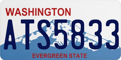 WA license plate ATS5833