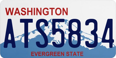 WA license plate ATS5834