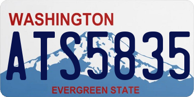 WA license plate ATS5835