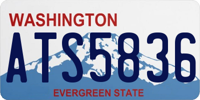 WA license plate ATS5836