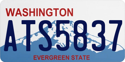 WA license plate ATS5837