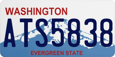WA license plate ATS5838