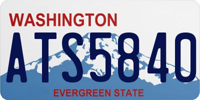 WA license plate ATS5840