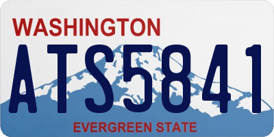 WA license plate ATS5841