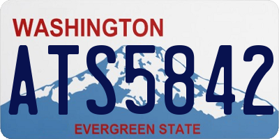 WA license plate ATS5842