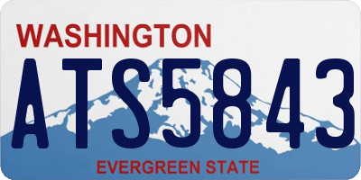 WA license plate ATS5843