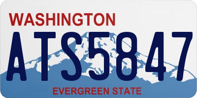 WA license plate ATS5847