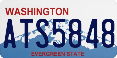 WA license plate ATS5848