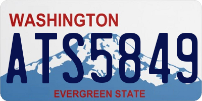 WA license plate ATS5849