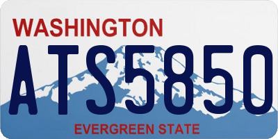 WA license plate ATS5850