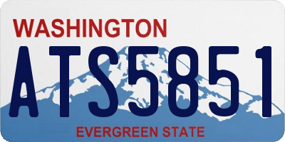 WA license plate ATS5851