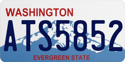 WA license plate ATS5852