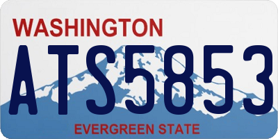 WA license plate ATS5853