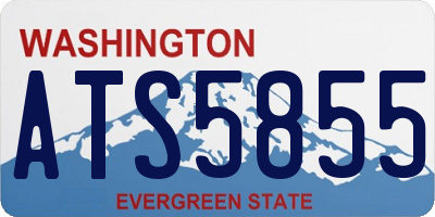 WA license plate ATS5855