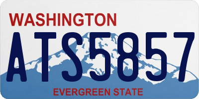 WA license plate ATS5857